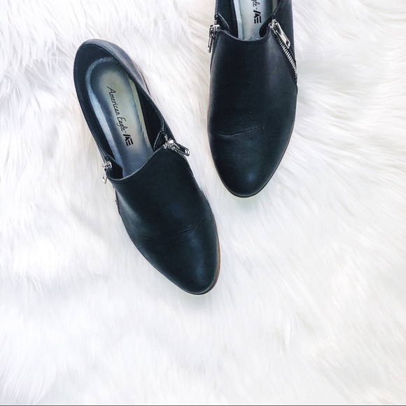 American Eagle By Payless Shoes - Black Zip Bootie